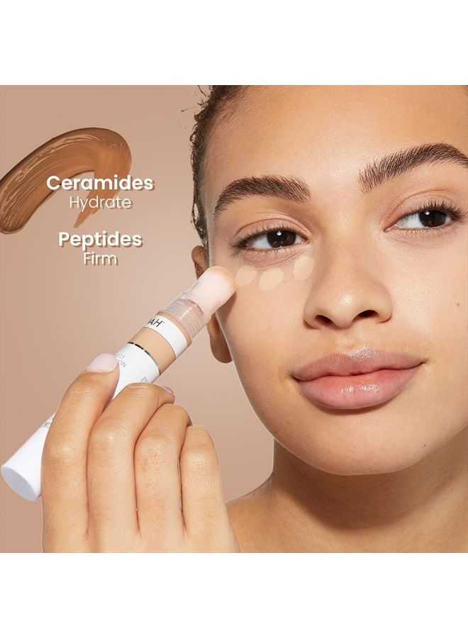 Perfect Complexion Under Eye Concealer and Serum, Korean Makeup, Hydrating Under Eye Serum Concealer Stick for Dark Circles and Puffiness, Peptide Serum with Medium Coverage
