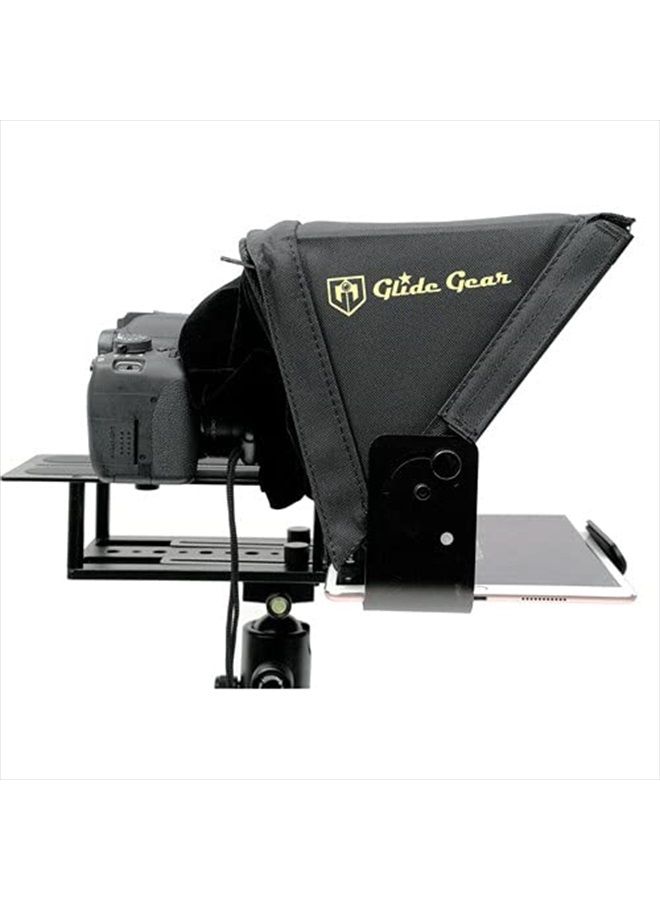 TMP100 Adjustable iPad/ Tablet/ Smartphone Teleprompter Beam Splitter 70/30 Glass w/ Carry Case No Plastic All Metal / No Assembly Required