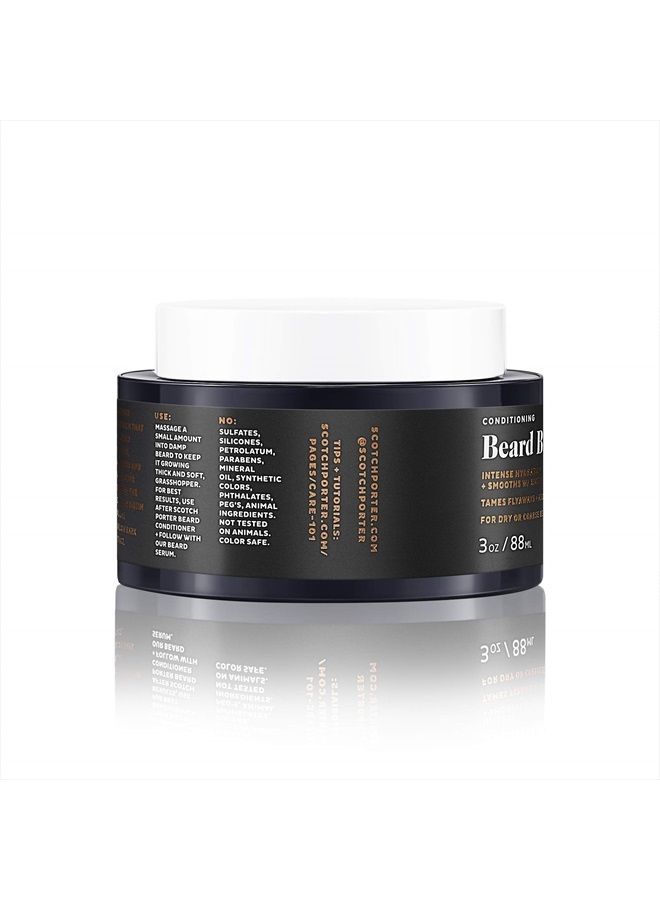 Conditioning Beard Balm for Men | Hydrates, Smooths, Adds Shine & Tames Flyaway Hair | Formulated with Non-Toxic Ingredients, Free of Parabens, Sulfates & Silicones | Vegan | 3oz Jar