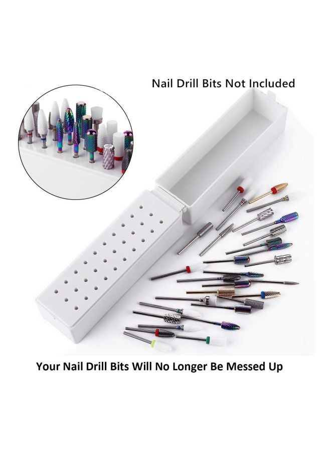 Nail Drill Bit Holder White