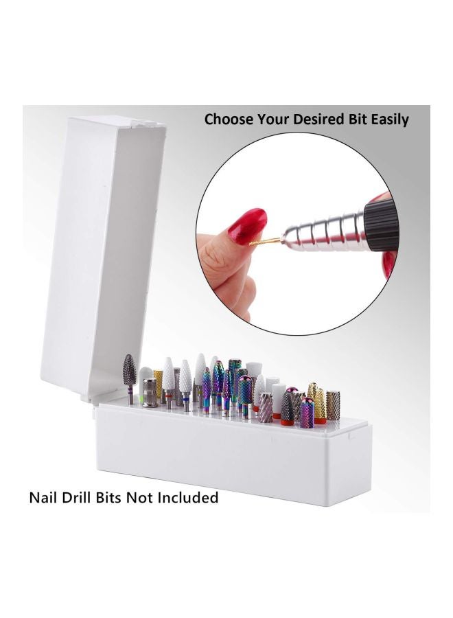 Nail Drill Bit Holder White