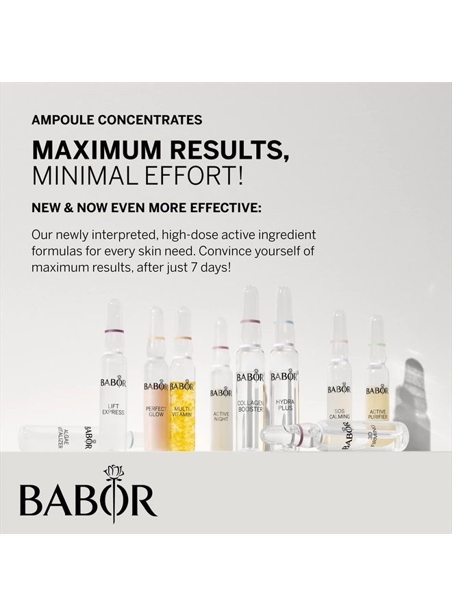 BABOR SOS Calming Ampoule Serum Concentrates, Soothing Serum to Treat Irritated Skin, Reduce Redness and Strengthen Skin Barrier, 7 Day Treatment