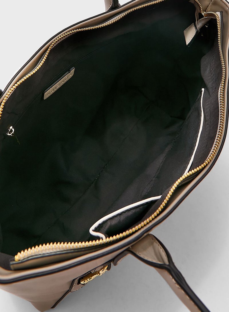 Horsebit Detail Tote Bag