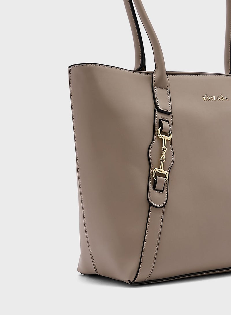 Horsebit Detail Tote Bag