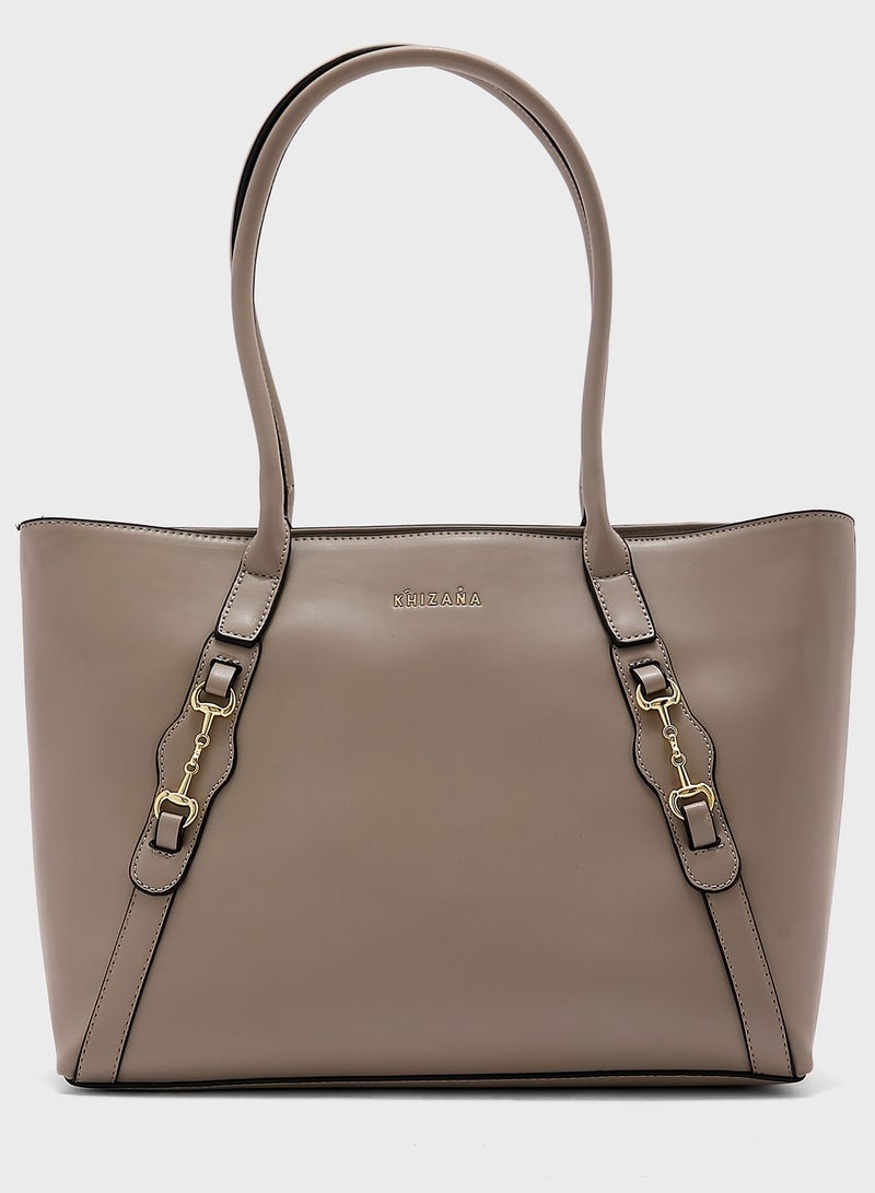 Horsebit Detail Tote Bag
