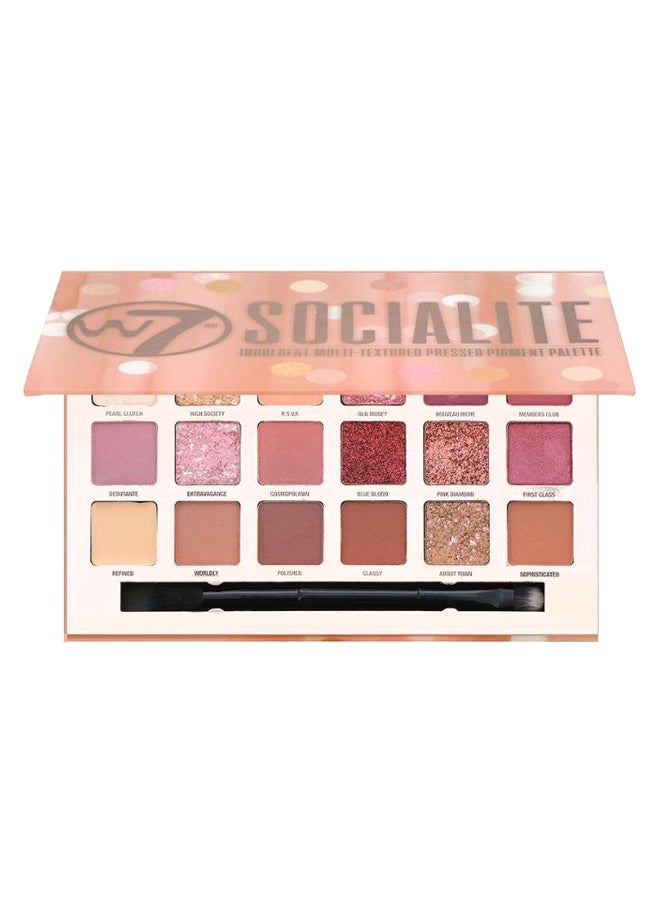 18-Shade Indulgent Multi-Textured Pressed Pigment Eyeshadow Palette Multicolour