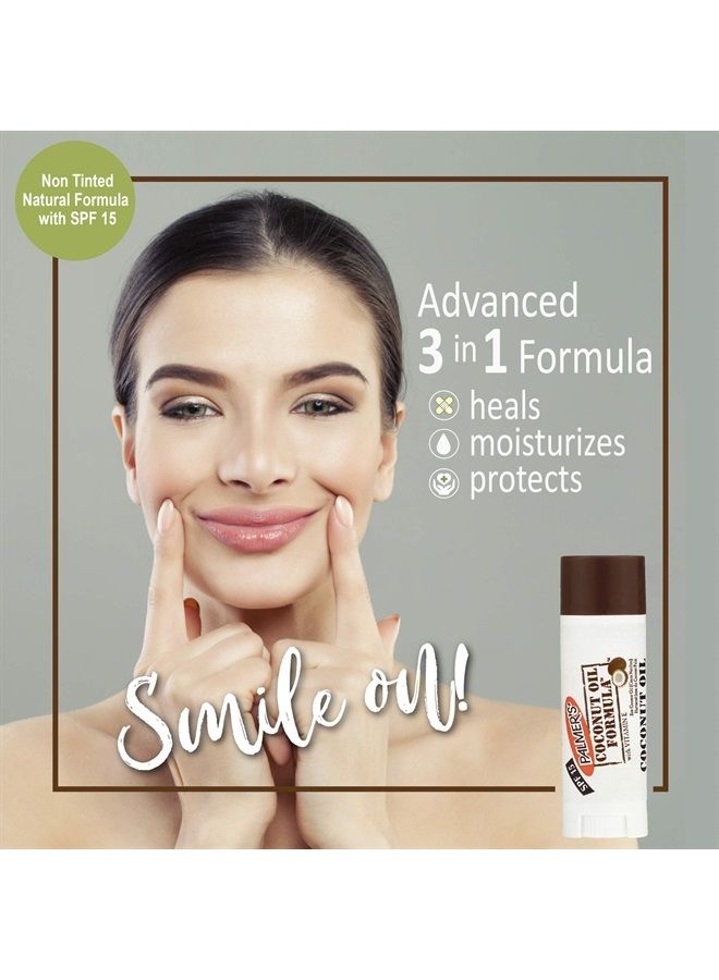 Coconut Oil Formula Lip Balm with SPF 15, 0.15 Ounce