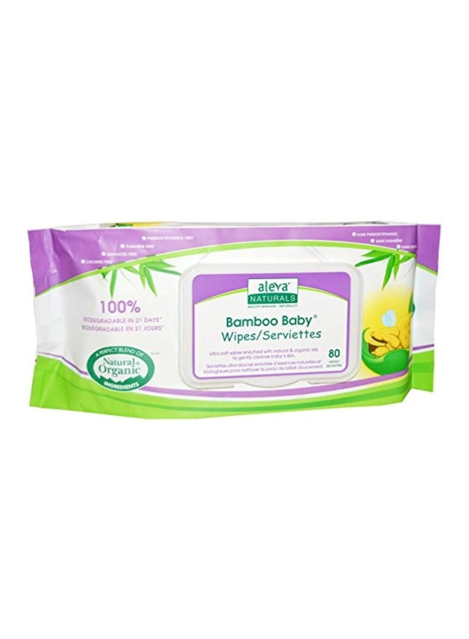 Pack Of 3 Bamboo Baby Wipes, 80 Count