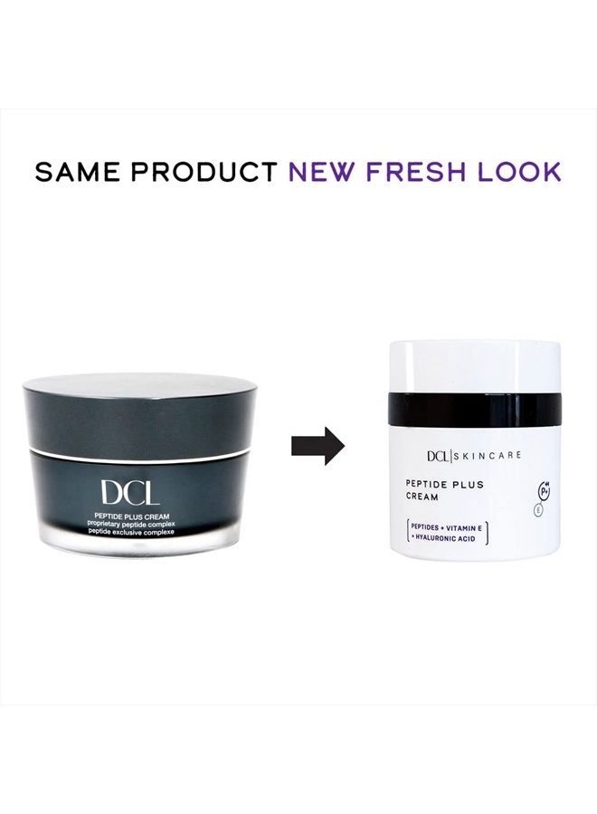 DCL Skincare Peptide Plus Cream, pro-aging, wrinkle defense, collagen producing amino acids, Vitamins A, C, E CoQ10 enhances skin barrier 1.7 Fl Oz