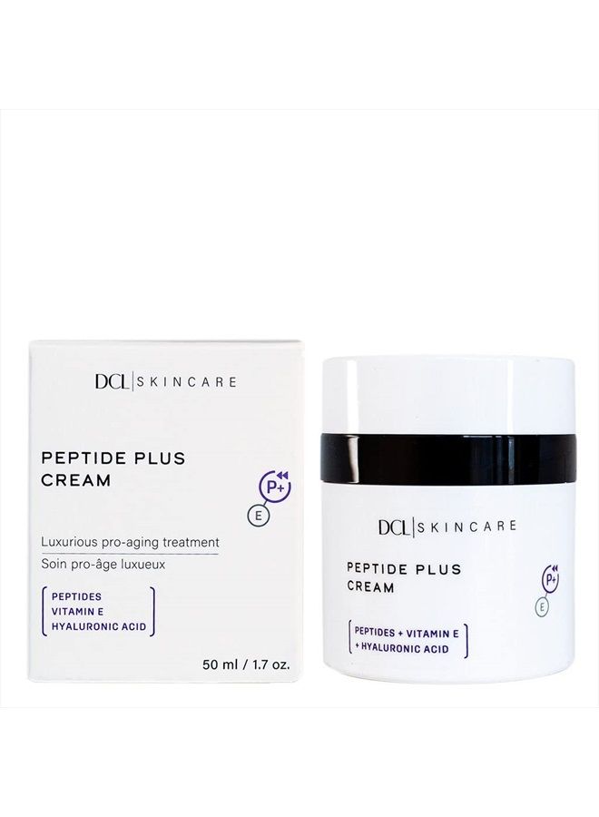 DCL Skincare Peptide Plus Cream, pro-aging, wrinkle defense, collagen producing amino acids, Vitamins A, C, E CoQ10 enhances skin barrier 1.7 Fl Oz