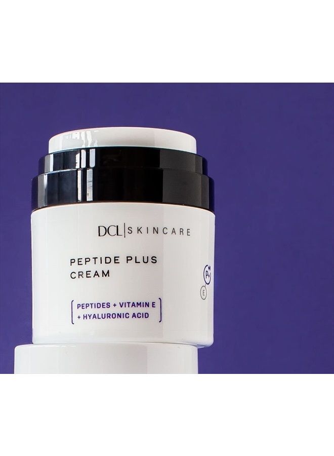 DCL Skincare Peptide Plus Cream, pro-aging, wrinkle defense, collagen producing amino acids, Vitamins A, C, E CoQ10 enhances skin barrier 1.7 Fl Oz