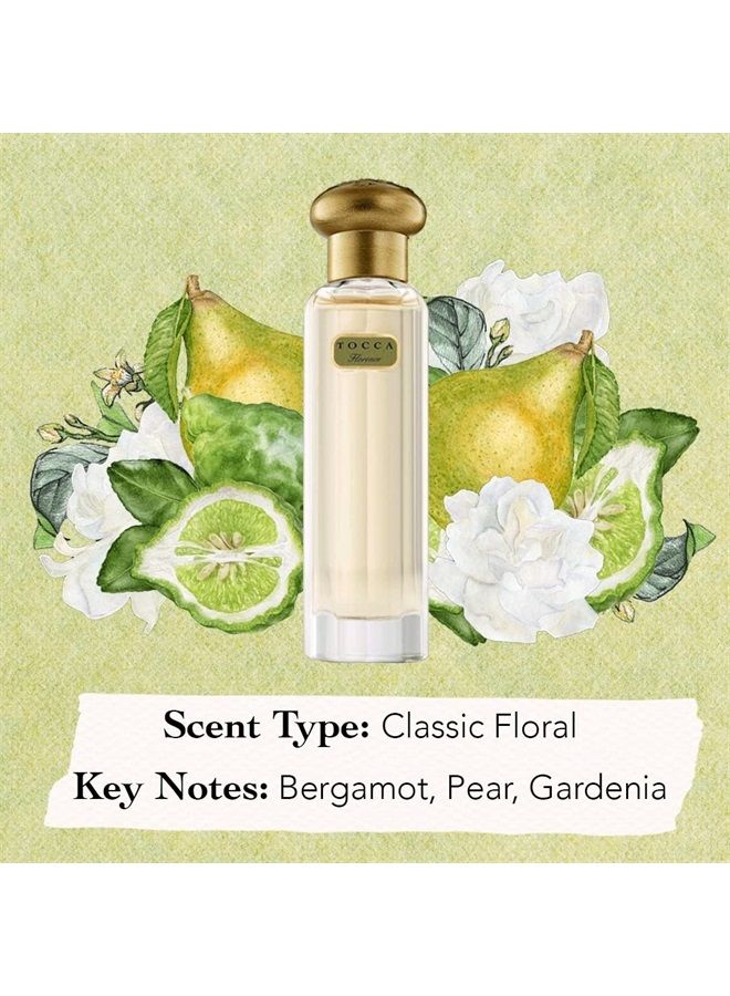 Women's Perfume, Florence Fragrance - Classic Floral, Bregamot, Pear, Gardenia, Hand-Finished Bottle, 0.68 oz. (20 ml)