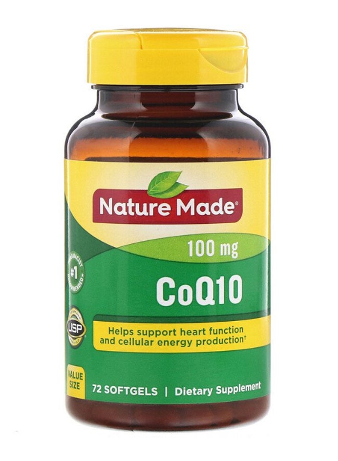 CoQ10 100 mg Dietary Supplement - 72 Softgels