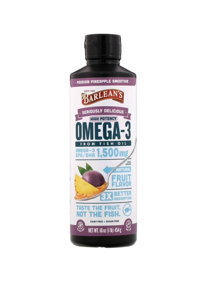 Seriously Delicious Omega-3 1500mg Dietary Supplement - Passion Pineapple Smoothie