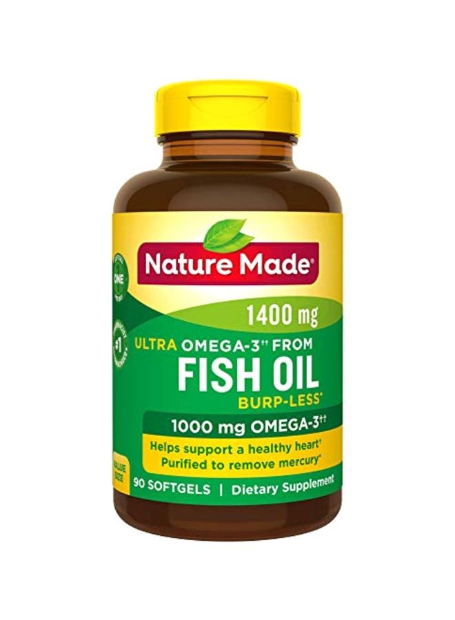 Burp-Less Ultra Omega-3++ from Fish Oil 1400mg - 90 Softgels