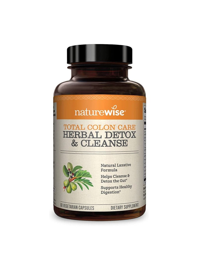 NatureWise Herbal Detox Cleanse Laxative Supplements Natural Colon Cleanser Herb and Fiber