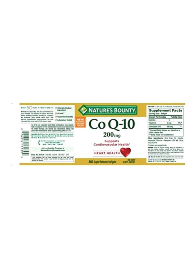 Co Q-10 Dietary Supplement 200mg - 80 Softgels