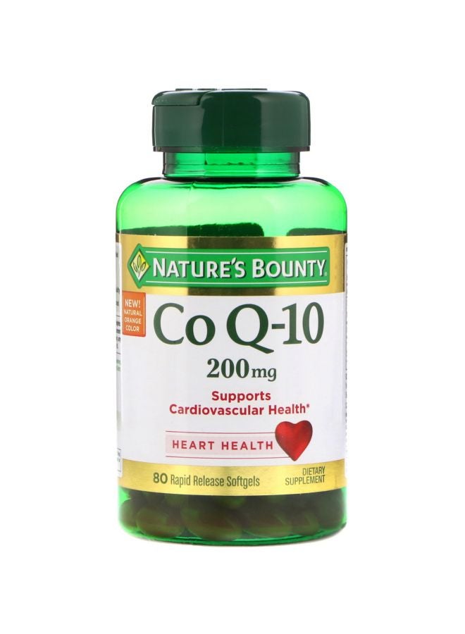 Co Q-10 Dietary Supplement 80 Rapid Release Softgels