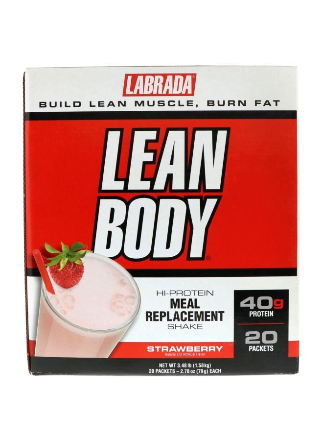 20-Piece Lean Body Hi-Protein Meal Replacement Shake - Strawberry