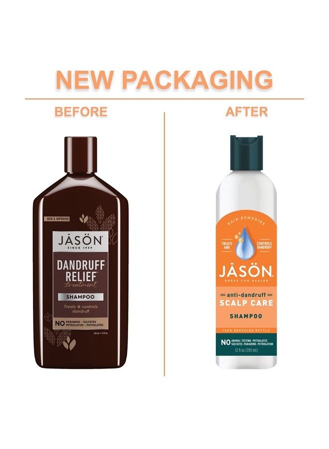 Jason Dandruff Relief Treatment Shampoo, 12 Fl. Oz (Pack of 1) - Packaging May Vary