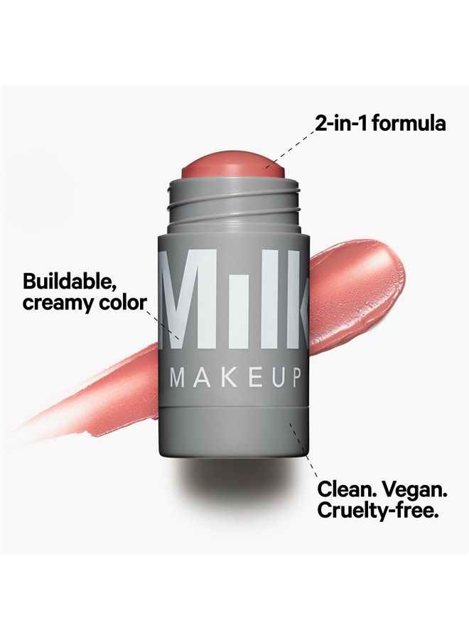 Lip and Cheek Tint - Pigmented Cream Stick - Natural Vegan Formula - 0.21 Oz (WERK - Dusty Rose)