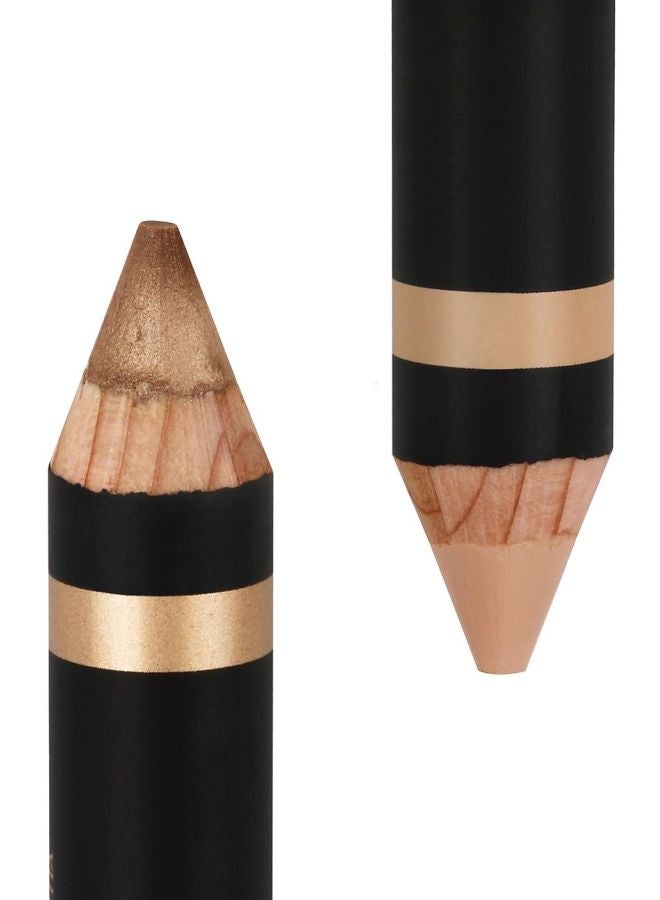 Matte Shell Highlighting Duo Pencil Light Brown/Dark Brown