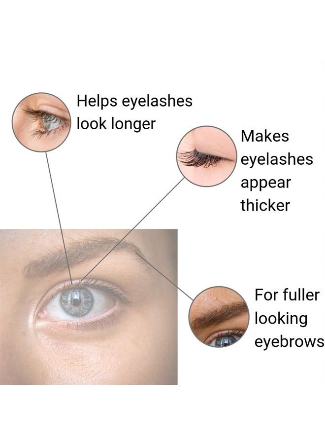 Lash & Brow Booster Serum Gives You Longer Fuller Thicker Looking Eyelashes & Eyebrows. Bestselling Conditioner Stimulates The Appearance Of Growth & Regrowth. Natural Eye Lash Oil Free Enhanc