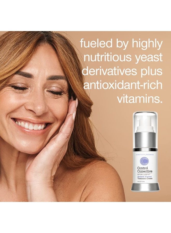 CONTROL CORRECTIVE Growth Factor Treatment Cream, 0.5 Oz - An Elegant Facial Cream For Calming Down Skin After Peels, Microdermabrasion Or Retinol Usage, Diminishes Visible Scars, Soothes Irritation