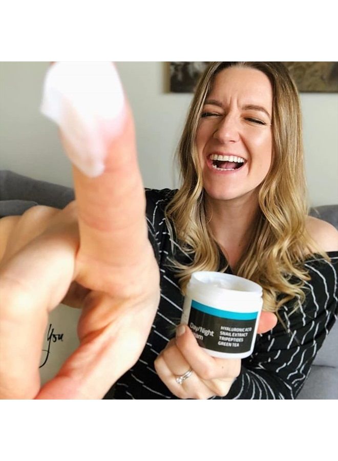 Day/Night Cream with Hyaluronic Acid & Copper Tripeptide-1, Day and Night Cream Moisturizer for Face, Cream for Wrinkles, Dark Spots & Dull Skin, Anti Aging Face Cream for Women & Men