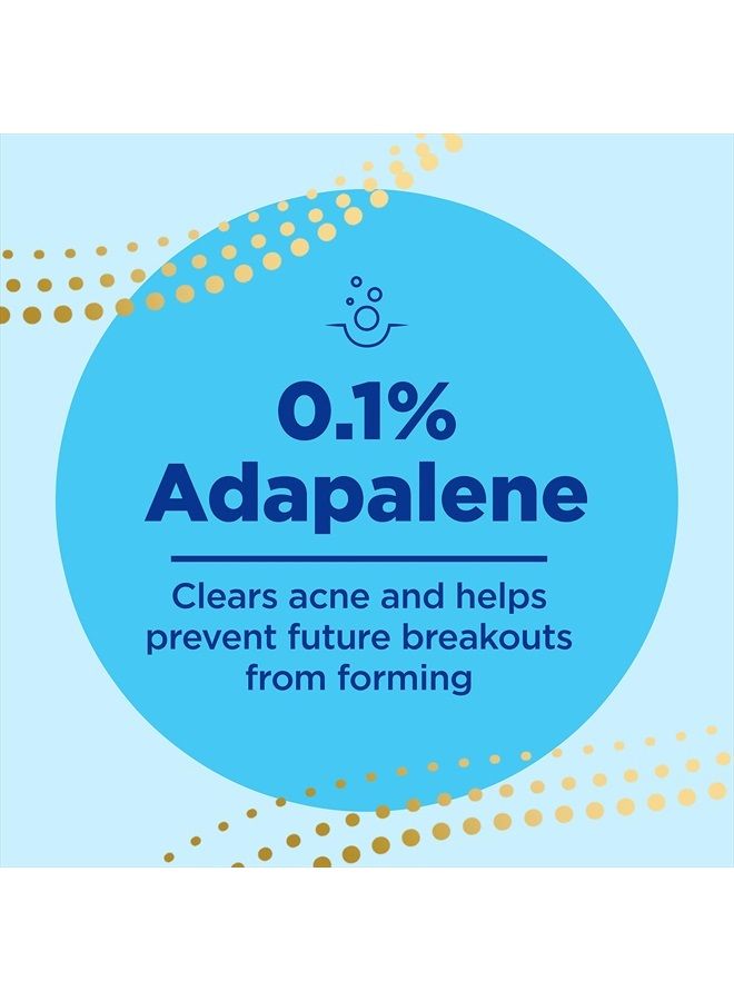 Acne Treatment Gel, 90 Day Supply, Retinoid Treatment for Face with 0.1% Adapalene, Gentle Skin Care for Acne Prone Sensitive Skin, 45g Pump (Packaging May Vary)