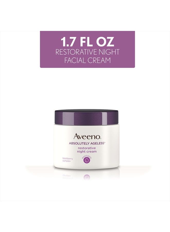 Absolutely Ageless Restorative Night Cream Face & Neck Moisturizer with Antioxidant-Rich Blackberry Complex, Vitamin C & E, Hypoallergenic, Non-Greasy & Non-Comedogenic, 1.7 fl. oz