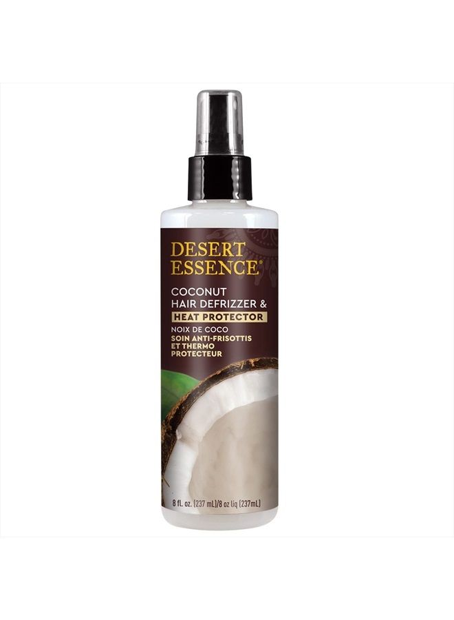 Hair Defrizzer & Heat Protector - 8.5 Fl Ounce - 100% Vegan - Wheat, Gluten & Silicone Free - Bouncy - Curly Hair - Coconut Extracts for Dry Scalp - Moisture Restoration - Damage Repair