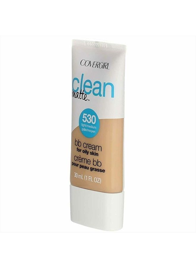 Clean Matte BB Cream For Oily Skin, Light/Medium 530, (Packaging May Vary) Water-Based Oil-Free Matte Finish BB Cream, 1 Fl Oz (1 Count)