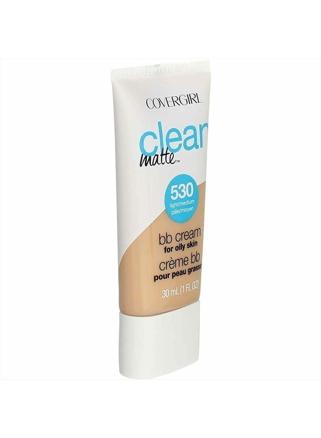 Clean Matte BB Cream For Oily Skin, Light/Medium 530, (Packaging May Vary) Water-Based Oil-Free Matte Finish BB Cream, 1 Fl Oz (1 Count)