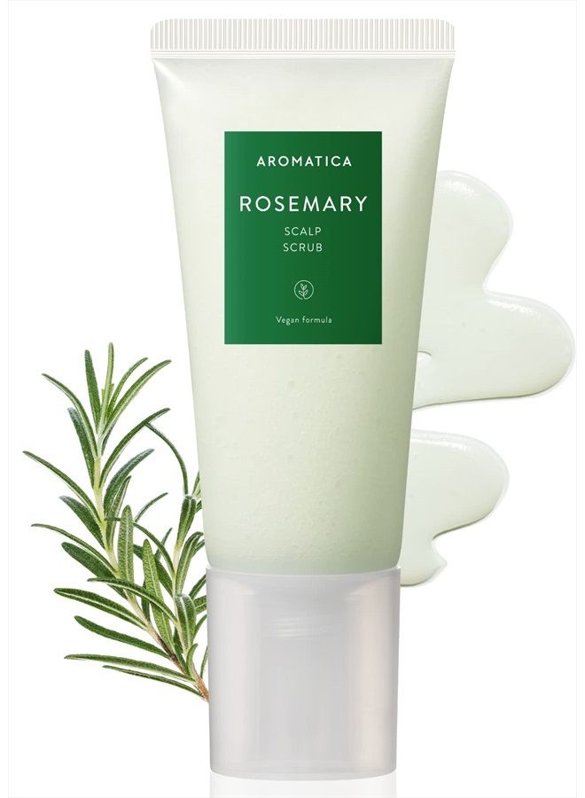 Rosemary Scalp Scrub 5.82oz / 165g, Sulfate-Free, Silicone-Free, Vegan, Scalp Cleansing with Salt Granules, Invigorates and Exfoliates Scalp, Micro-Exfoliate