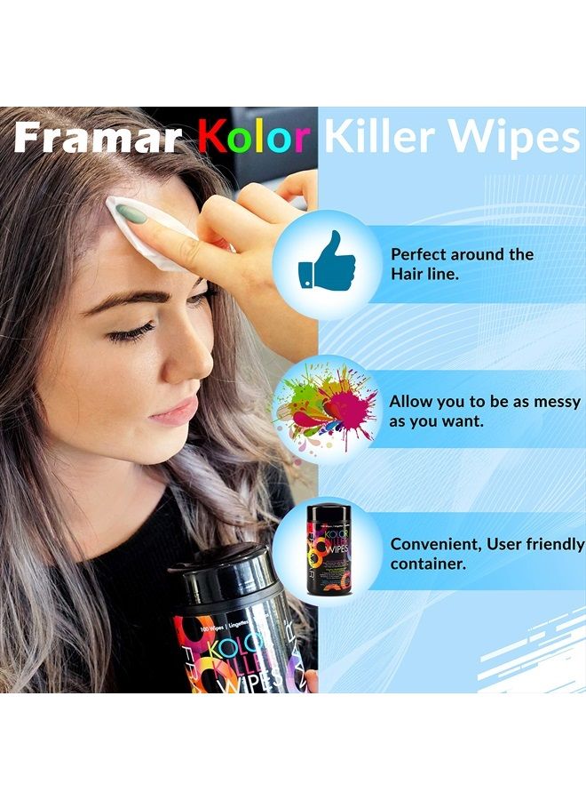 Framar Kolor Killer Wipes – Hair Dye Remover, Hair Color Remover – Wipes Dispenser of 100