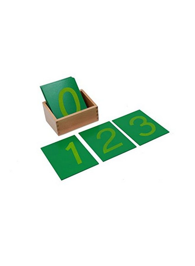 Montessori Wooden Math Counting Sandpaper Numbers With Box