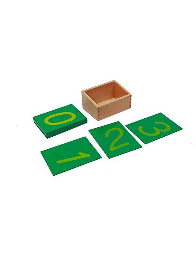 Montessori Wooden Math Counting Sandpaper Numbers With Box