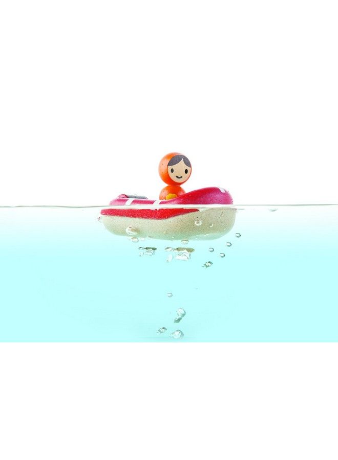 Coastguard Bath And Water Play Toy (5668) ; Sustainably Made From Rubberwood And Nontoxic Paints And Dyes ; Ecofriendly Planwood