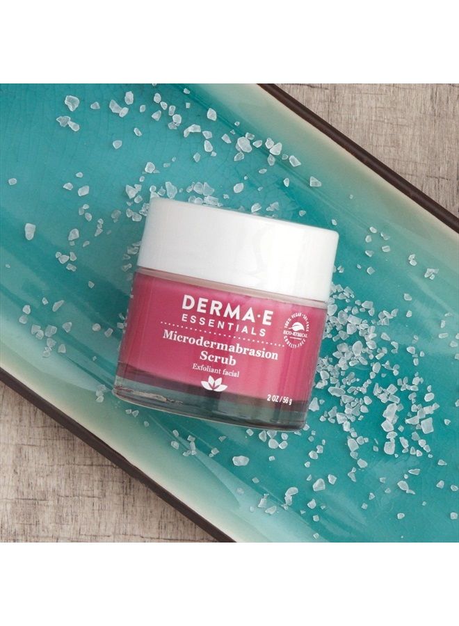 DERMA E Microdermabrasion Scrub with Dead Sea Salt & Citrus Essential Oils – Facial Exfoliating Scrub Smooths, Revitalizes and Renews – Ideal for Scars and Wrinkles, 2oz
