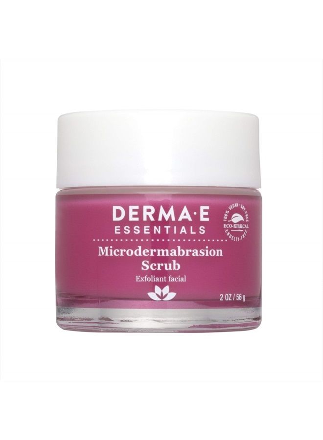 DERMA E Microdermabrasion Scrub with Dead Sea Salt & Citrus Essential Oils – Facial Exfoliating Scrub Smooths, Revitalizes and Renews – Ideal for Scars and Wrinkles, 2oz