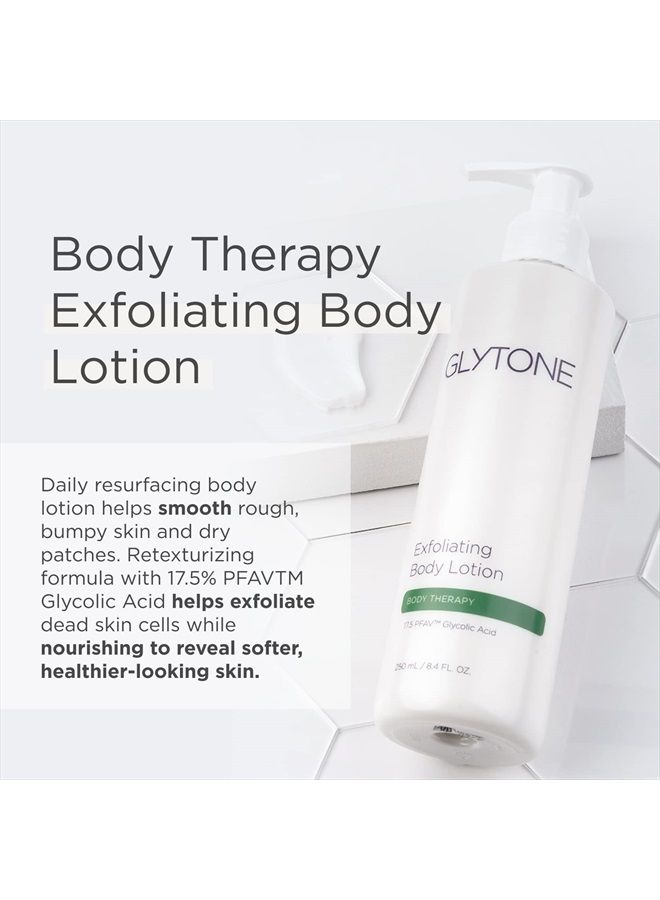 Glytone Exfoliating Body Lotion - 8.8 17.5% Free Acid Value Glycolic Acid - Keratosis Pilaris - Smooth Rough & Bumpy Skin - Oil & Fragrance-Free - 6.7 8.4 fl. oz.