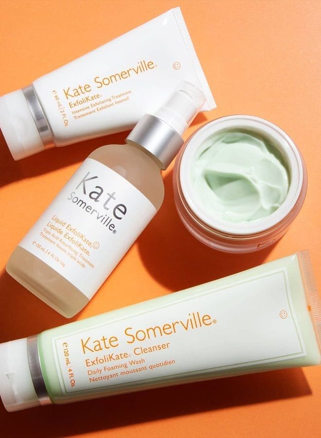 ExfoliKate Cleanser – Daily Exfoliating Foaming Face Wash – Clinically Formulated Glycolic Acid and Lactic Acid Gentle Facial Scrub, 4 Fl Oz