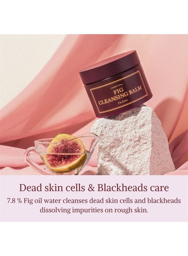 ] Fig Cleansing balm 100ml, korean makeup remover, vegan, Easy to rinse off, Fig oil water 7.8% with Peptide and Amino Acid, Makeup Meltaway, makeup melting balm to oil