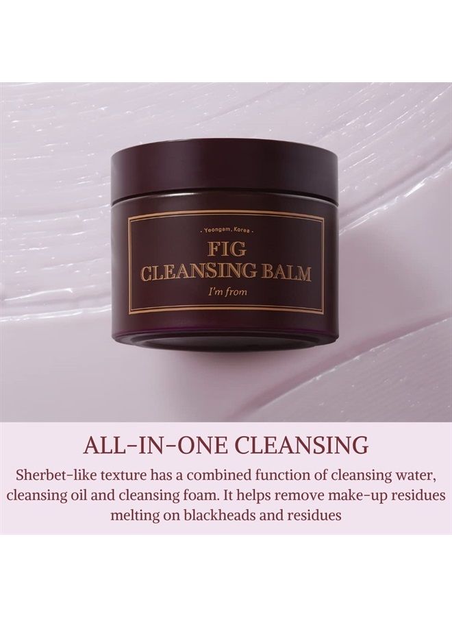 ] Fig Cleansing balm 100ml, korean makeup remover, vegan, Easy to rinse off, Fig oil water 7.8% with Peptide and Amino Acid, Makeup Meltaway, makeup melting balm to oil