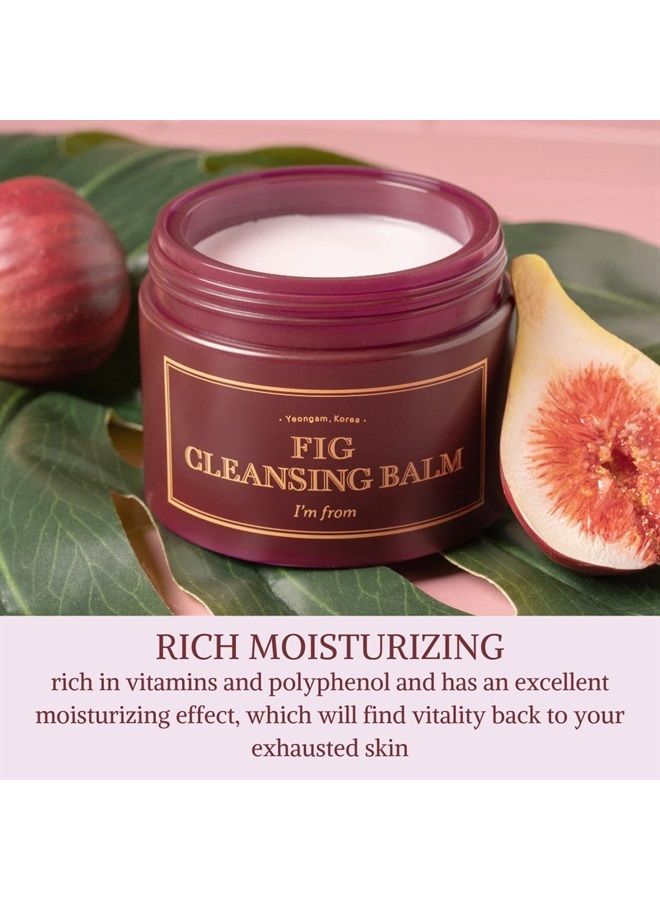 ] Fig Cleansing balm 100ml, korean makeup remover, vegan, Easy to rinse off, Fig oil water 7.8% with Peptide and Amino Acid, Makeup Meltaway, makeup melting balm to oil