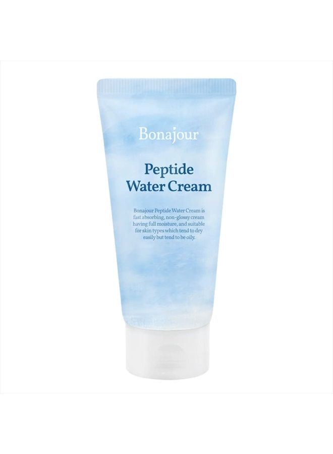 ] Vegan Peptide Hyaluronic Acid Moisturizing Cream for oily skin & sensitive skin (Lightweight face moisturizer), Best Anti Aging & Wrinkle, Repair, Brightening Care Lotion 3.38 Fl. oz