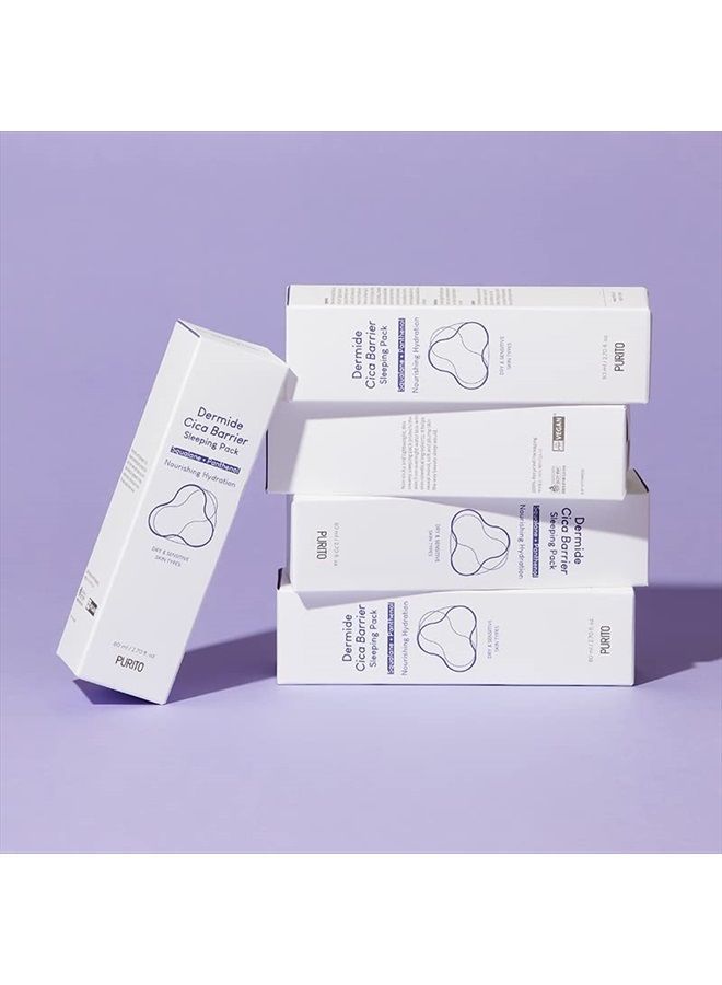 Dermide CICA Barrier Sleeping Pack 2.7 fl.oz / 80ml ceramide and centella, Night Cream, Sensitive Type, Moisture Pack