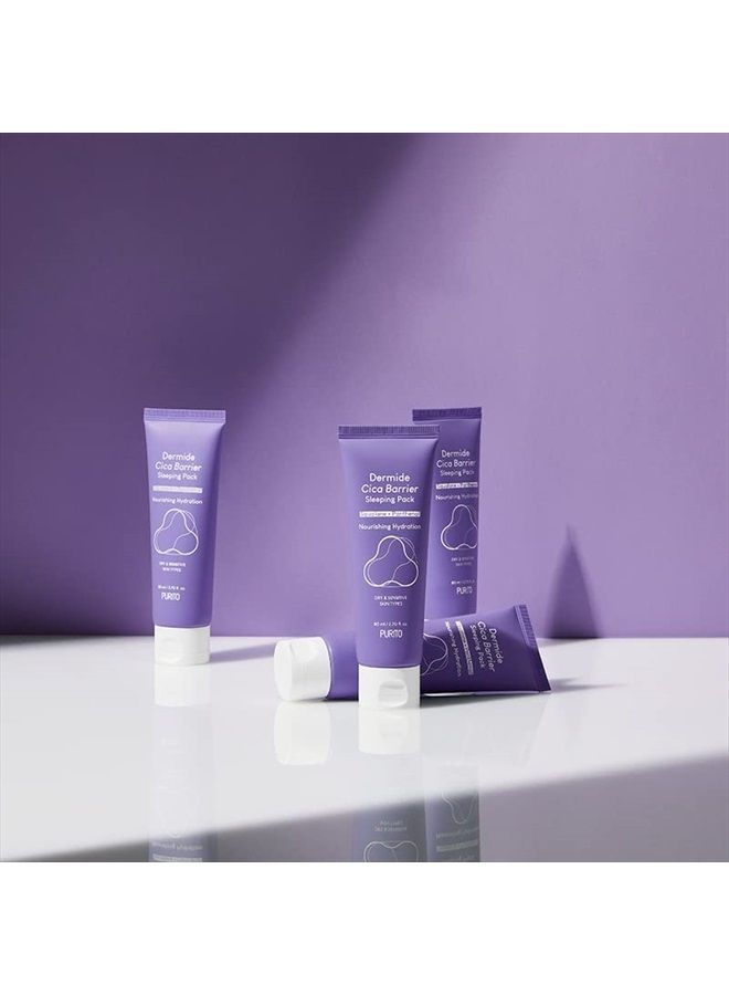 Dermide CICA Barrier Sleeping Pack 2.7 fl.oz / 80ml ceramide and centella, Night Cream, Sensitive Type, Moisture Pack