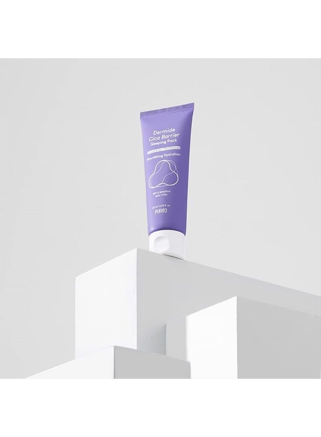 Dermide CICA Barrier Sleeping Pack 2.7 fl.oz / 80ml ceramide and centella, Night Cream, Sensitive Type, Moisture Pack